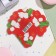 Mini-postcard "March 8" glitter, white and red tulips, 16.5x10 cm