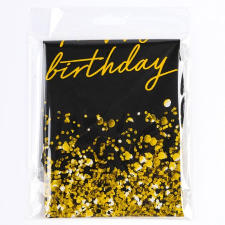 Foil ball 18 "Happy Birthday" gold, circle-2