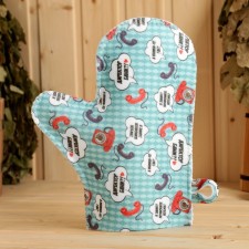 Mitten for a bath with print 