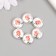 Busina for creativity plastic "Pearl Flat Circle with Rose" 0.5x1.6x1.6 cm