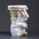 Figure - stand "Elephant sitting" white gold, 34x26x44cm