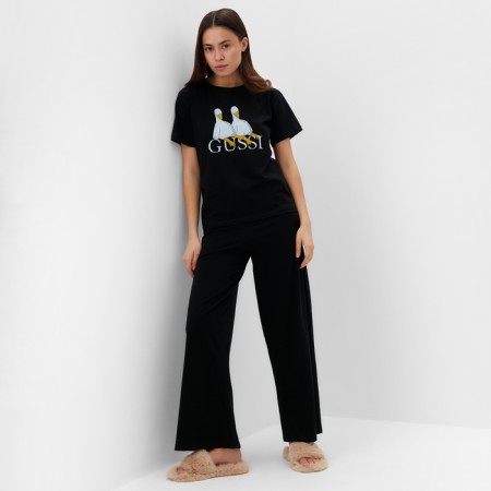 Pajama female (T -shirt and trousers) KAFTAN GUSSI p. 48-50, black