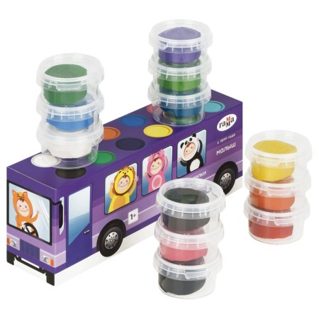 Modeling dough, 12 colors, 720g, gamma "Baby Bus", cardboard packaging (366993)-4