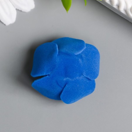 Decor for creativity "Bright blue rose" d = 3.5 cm-1