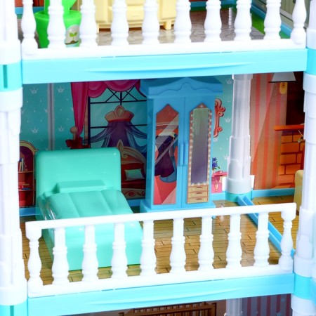 House for dolls "Winter Palace" with a doll, pets and accessories-8