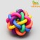 Rubber toy "molecule" with a bell, 4 cm, mix of flowers