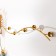Decorative metal hooks "Wave with dots" gold 6x40 cm