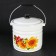 Bucket, 10 liters, with a lid, a mix neckline, white color