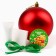 Set for creativity: New Year's ball with a fingerprint of the handle Winnie Puh and friends, red