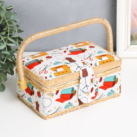 Casket for needlework "Sewing workshop" 9,5x19.5x13 cm