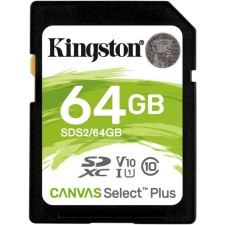 Карта памяти SDXC 64GB Kingston SDS2/64GB Canvas Select Plus w/o