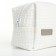 Cosmetic bag at the lightning textura, white color
