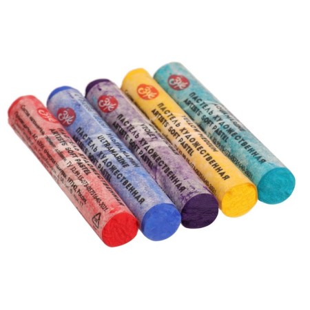 Pastel dry, set of 60 colors, Extra Soft, ZHK "Master Class", D-10 mm/L-65 mm, art, 253412004-4