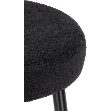 Barrier stool Plato Metal/Builder fabric, black/black 43x43x65 cm-4