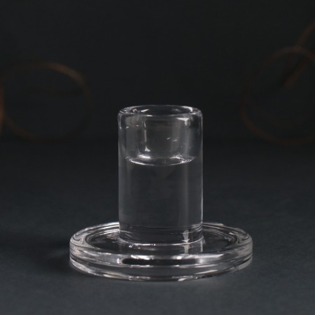 Glass of glass per 1 candle "Theo" transparent d = 2 cm 6.5x6.5x6 cm-1