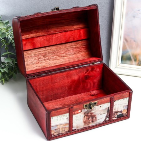 Casket wood chest "Nightingale" 15x20x15 cm-4
