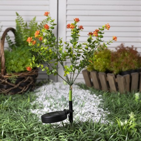 Garden lamp on the sunny battery "Flower bush", 66 cm, 28 LED, glow warm white-1