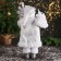 Santa Claus "in a high cap, in a strap and with a bag" 44 cm, silver-white