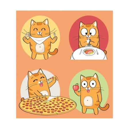 Set of napkins for setting the table "Cat Style", rectangular, size 32x46 cm, 4 pcs-2