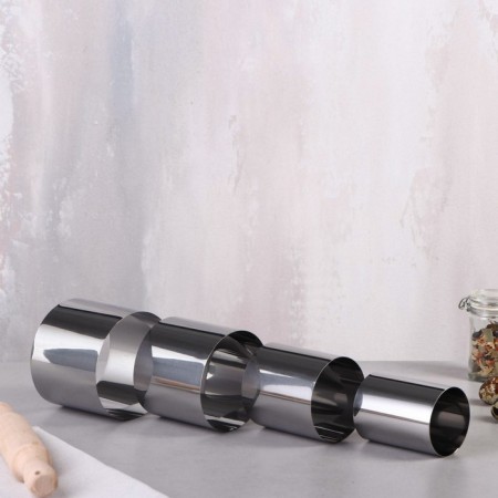 A set of baking forms and calculation "Circle", D-10, H-8.5 cm, 4 pcs