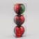 Set of balls plastic D-8 cm, 3 pcs "Madison" Green Red