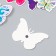 Butterflies cardboard "abstraction" set 12 pcs h = 4-10 cm on magnet