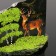 Souvenir-Skol "Deer", coil, stone baby, big, mix