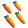 Decor silicone "Carrots" set 4 pcs., Size 1 pc. - 1.6 × 6 × 0.3 cm, glue pads