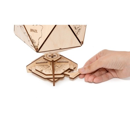 Designer Wooden 3D Ewa Globe Icosahedron with a secret (box, safe)-11