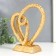 Polystone souvenir "Two hearts in one" gold 20.5x17x7 cm
