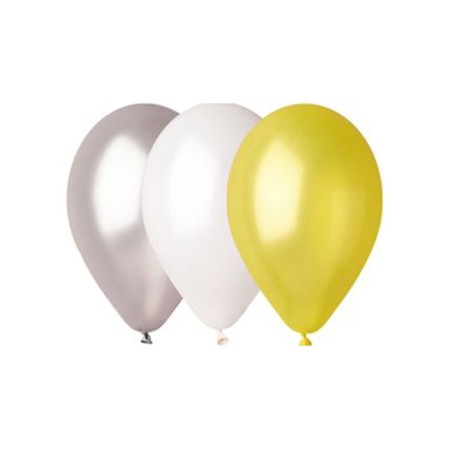 Latex ball 9 ", metallic, set 100 pcs., Mix color-2