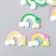 Decor for creativity rubber "Rainbow" set of 15 pcs mix 2.3x3.4 cm