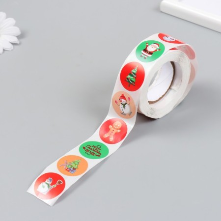 Stick Paper "Christmas" d = 2.5 cm 500 pcs in a roll 3x6.5x6.5 cm-4