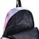 Youth backpack from a lightning textile, 3 pockets, waist bag, blue/white/pink color