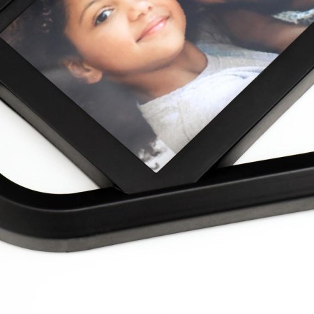 Photo frame plastic in 4 photos 10x15 cm "Sanding clock" Black 38x38 cm-1