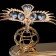 Pen on the stand "Eagle", 9 × 15 × 13.5 cm, with crystals