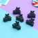 Hair crab "Ariella" (set of 6 pcs) chamomile arc, 2.5 cm, black