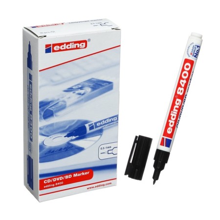 Marker for CD/DVD permanent Eding E -8400/1, 0.5 - 1.0 mm, black