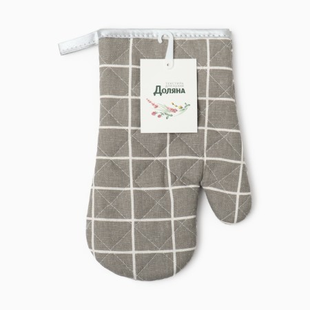 Mitten Dolyana "Cell" cv. Gray 26*16 cm, 100% p/e-3