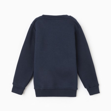 A sweatshirt for a boy, I am launched, the color is dark blue, height 128 cm-4