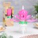 Candle for the cake musical "Tulip", spinning, pink, 14.5 × 6 cm