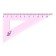 Drawing set 4 objects (ruler 15 cm, square 30 °/ 60 °, 10 cm; square 45 °/ 45 °, 8 cm; transporter 180 °, 9 cm), transparent pink