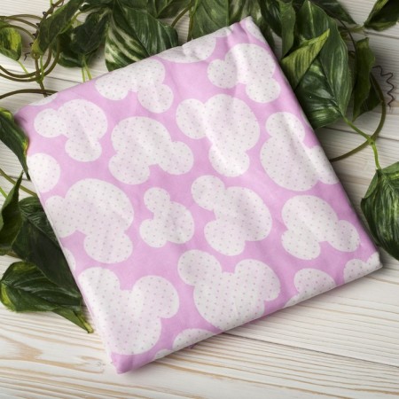Pillowcase, size 40 × 60 cm, pink mouse, calico-1