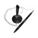 Ballpoint handle on a self -adhesive stand is devente 0.7, shift rod, blue ink, plastic spring