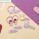 Hair set "Vanilla" (4 elastic bands, 4 invisibles) Bunnies, lilac