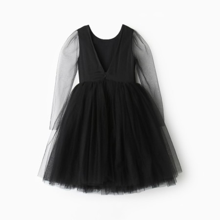 Платье нарядное детское MINAKU: PartyDress, цвет чёрный, рост 122 см-5