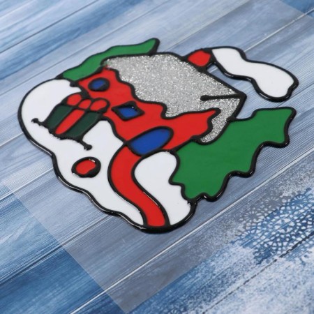 Glass sticker "Fighting house" 14x13 cm-1
