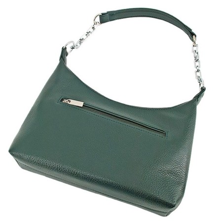 Women's bag B2788-04110, dark green color, artificial leather, 27x9x16 cm-2