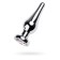 Anal plug Metal by toyfa, silver, diamond, 10 cm, d = 3 cm