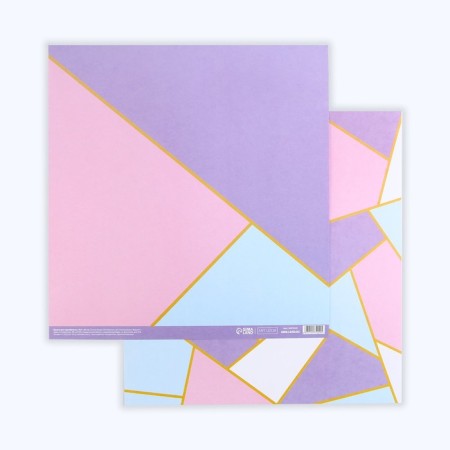 Scrapbooking paper "Tender geometry", 30.5 x 32 cm, 180 g/m²-1